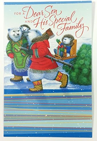 Christmas Card For Son &amp; Family(For A Dear Son and His Special Family...) " pk of 2 American Greetings