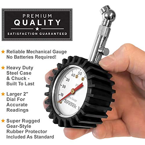 TireTek Tire Pressure Gauge 0100 PSI, ANSI Certified High Pressure