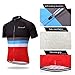 Coconut Ropamo CR Men's Cycling Jersey Set Road Bike Jersey Zipper Pocket Short Sleeves Cycling Kits Bib Shorts 3D Padded (Black/Red, XL)