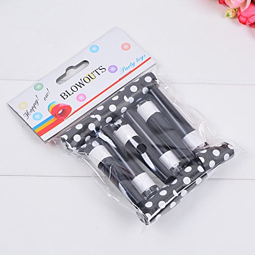 Black dot Blowouts Party Blowers Whistle Noise Maker - Pack of 30