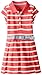 Nautica Girls' Yarn Dye Stripe Pique Dress with Pleated Skirt