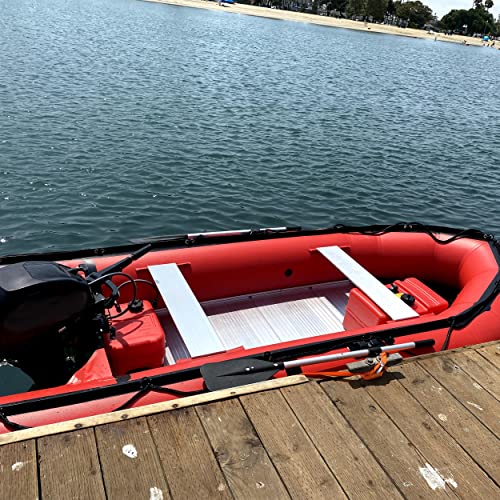 Seangles Inflatable Dinghy Boat with Aluminum Floor and Aluminum