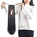 Hair Extensions Ponytail One Piece Tie Up Ponytail Clip in Hair Extensions Hairpiece Binding Pony Tail Extension for Girl Lady Woman Dark Dlack
