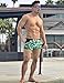 Taddlee Men Swimwear Swimsuits Surf Board Boxer Shorts Long Swim Trunks, Green, Medium