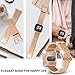 iHillon Leather Bands Compatible with Fitbit Versa/Versa 2/Versa Lite/SE, Soft Genuine Leather Classic Replacement Straps Wristbands for Women Men (Glistening Gold)