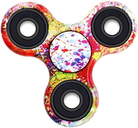 Lizber Fidget Spinner, Best Hand Spinner for Fidgeters, Anti-Anxiety Tri-Spinner Fidget Toy with Smooth Finished, Best Stress Reducer Toy for ADHD, ADD, Autism, and Killing Time - Camouflage Fireworks