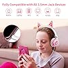 Kids-Headphones-with-Cat-EarLobkin-Wired-Headphones-Over-Ear-for-ChildrenFoldable-Headphone-with-Glowing-Light-for-Kindle-Fire-Samsung-iPad-Tablets-whitepink Kids Headphones with Cat Ear,Lobkin Wired Headphones Over Ear for Children,Foldable Headphone with Glowing Light for…