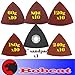 51 Pcs Triangular Sanding Kit Sanding Pad w/ Velcro Oscillating Multi Tool Saw Blades Sand for Fein Multimaster Bosch Multi-x Craftsman Nextec Dremel Multi-max Ridgid Dremel Makita Chicago