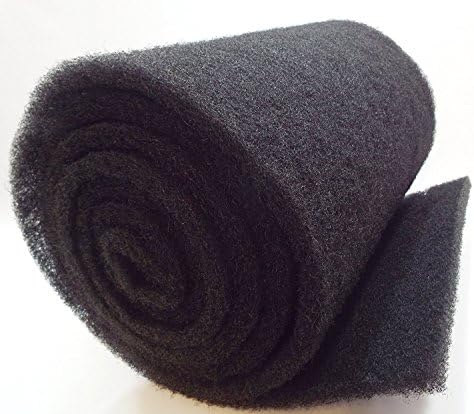 ULTRA KOI COARSE BLACK FILTER MEDIA PAD - 28 Inch x 10 Foot x 1 Inch - Latex Coated, Very Long Lasting, Effective Filtration Improves Pond Water Quality, Clarity - Safe for Fish, Plants - Eco-Friendly