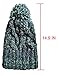 LETHMIK Women's Slouchy Beanie Hat Pom Pom Basic Color Knit Skully Beanie Cap Blue & Green