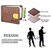RFID Blocking Bifold Slim Genuine Leather Thin Minimalist Front Pocket Wallets for Men Money Clip (Coffee)