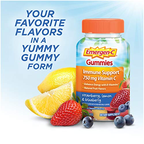 EmergenC 750mg Vitamin C Gummies for Adults, Immune Support Gummies
