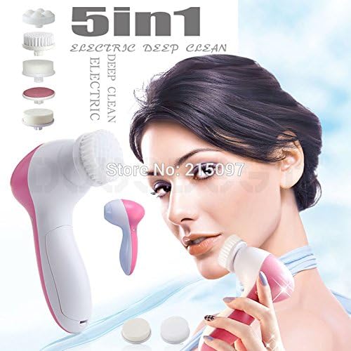 Hyalo (TM) 5 in 1 Electric Body Foot Massage Spa Facial Cleansing Brush Massager Brushes Blackhead Dead Skin Care Face Brush Massage Relax