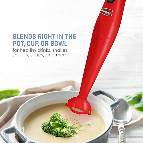 Elite Gourmet EHB2425R Electric Immersion Hand Blender, Mixer, Chopper