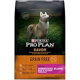 Purina Pro Plan Grain Free, High Protein Dry Dog Food; SAVOR Shredded Blend Beef & Salmon - 4 lb. Bag