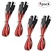 WMYCONGCONG 4 PCS SAE to SAE Extension Cable Quick Disconnect Wire Harness Connector 3 Feet, 18 Gauge (4 PCS 3Ft)