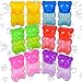 ArtCreativity Gummy Bear Bubble Blowing Wands for Kids - Set of 12-3.5 Inch Cute and Colorful Bubbles Blower Toys - Bubble Fluid Included - Great Birthday Party Favors Gift Idea for Boys and Girls