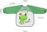 Vicloon Bibs with Sleeves 3 Pack Waterproof Long Sleeve Bibs Green/Blue view 2