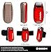LED Safety Lights + Free Bonuses | Clip on Flashing Strobe Light High Visibility for Running Jogging Walking Cycling Best Reflective Gear for Kids Dogs Bicycle Helmet and Bike Tail Light (Red-Red)