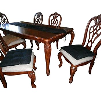 Amazon.com: Set of 4 Cord Micro Suede Fully Quilted Dining ...