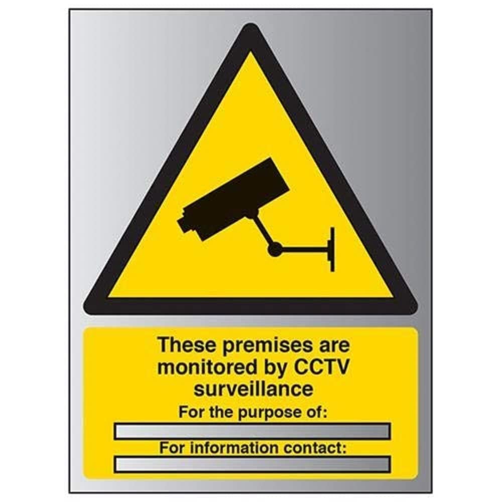 V Safety Monitored By CCTV For The Purpose Of… Sign - 150mm x 200mm - 1.6mm Alu Rigid Plastic