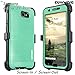 Samsung Galaxy J7 2017/ J7 Prime/J7 Sky Pro/J7 Perx/J7 V 2017 Case, COVRWARE [Iron Tank] Built-in [Screen Protector] Full-Body Rugged Holster Armor [Brushed Metal Texture][Belt Clip][Kickstand], Teal