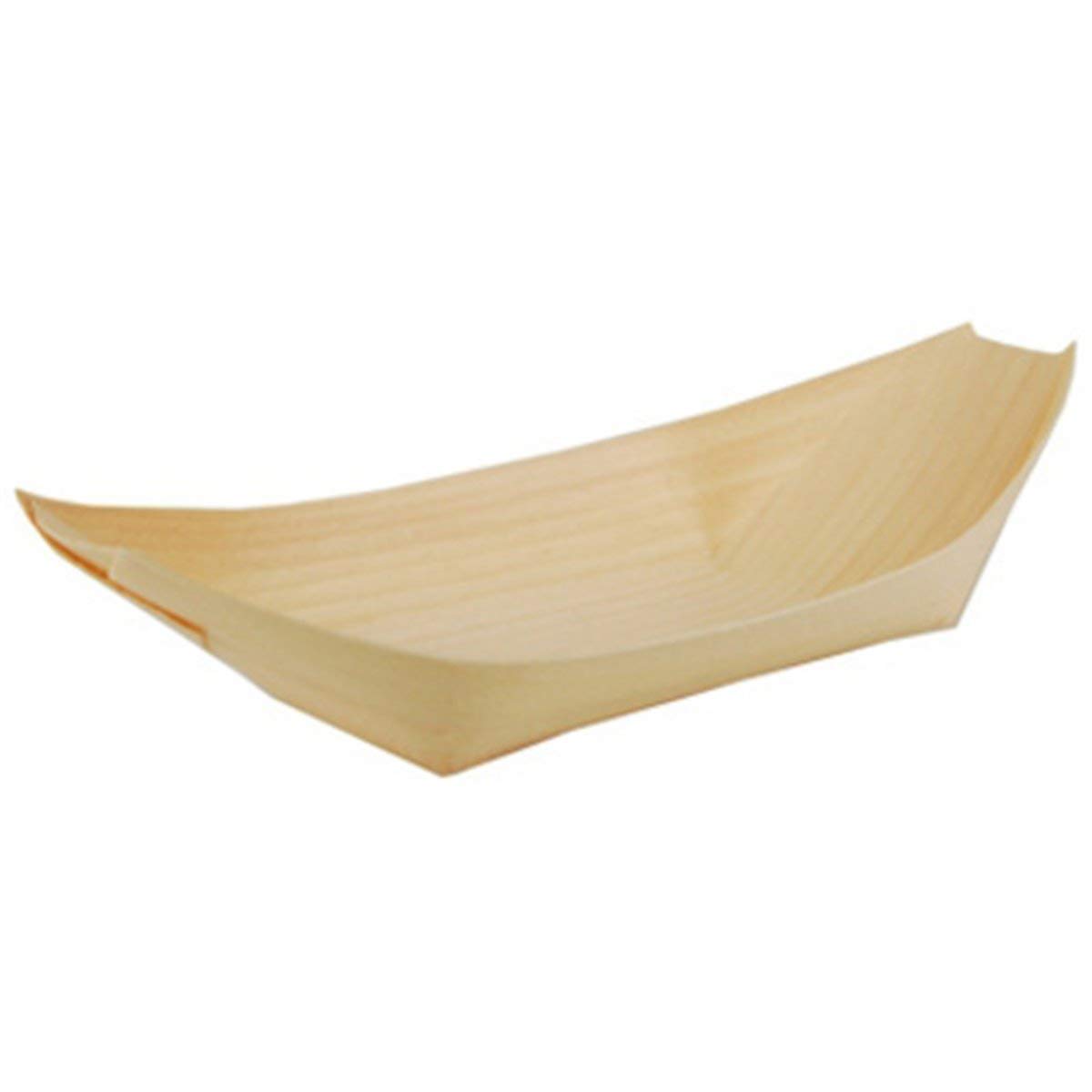 Papstar 50 BOAT BOWLS WOOD 19CM X 10CM