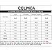 Celmia Women's 3/4 Sleeve Round Neck Solid Loose Long Maxi Dress Cotton Gown with Side Pockets Black 2XL