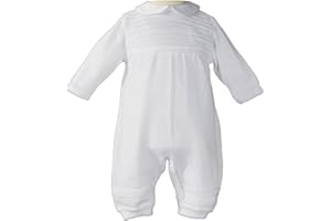 Little Things Mean A Lot Boys Cotton Knit Christening Outfit Christening Baptism Romper