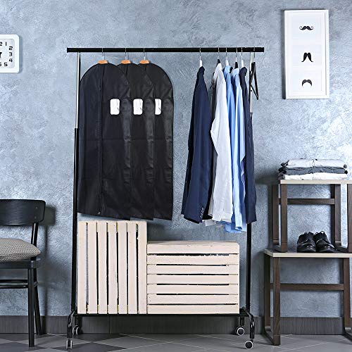 Titan Mall Suit Garment Bag for Storage or Travel Suit Covers 42inch with Clear Window Pack of 5 - Thumbnail 2