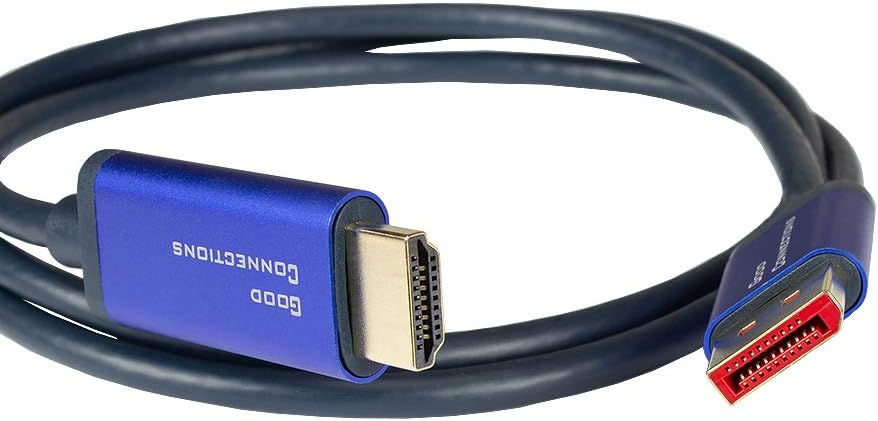 Good Connections SmartFLEX DisplayPort 1.4 to HDMI 2.0 Cable, 4K UHD @ 60Hz RGB / 4:4:4, Copper Conductor, Aluminium Housing - Image 3