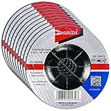 Makita 10 Pack - 4.5" Grinding Wheel For Grinders - Aggressive Grinding For Metal - 4-1/2" x 1/4 x 7/8-Inch