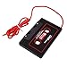 Eleshroom Universal Car Audio Travel Cassette Adapter, 3.5mm AUX Audio Music Cassette Tape Player Adapter MP3 Player Converter Compatible with Android Phones, iPad, MP3 Players (Black Red)