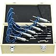 Shars 0-6" Premium Outside Micrometer 0.0001" Precision Solid Metal Frame Carbide Tip 6 pcs Set 303-2653N R