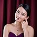 ASHINE CZ Cutout Heart Necklace Sterling Silver Necklace Purple Pendant Gift