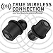 Rowkin Ascent Charge+ True Wireless Earbuds Headphones: 50+ Hours Bluetooth 5 Smallest Earphones & Qi Charging Case. Deep Bass Sound Headset, Mic & Noise Reduction for Android Samsung & iPhone (Black)