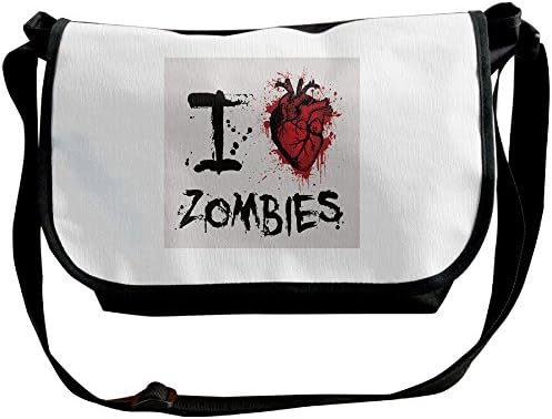 Unisex I Love Heart Zombies Shoulder Bags Casual Handbag Travel Crossbody Bag Messenger Sling Bag