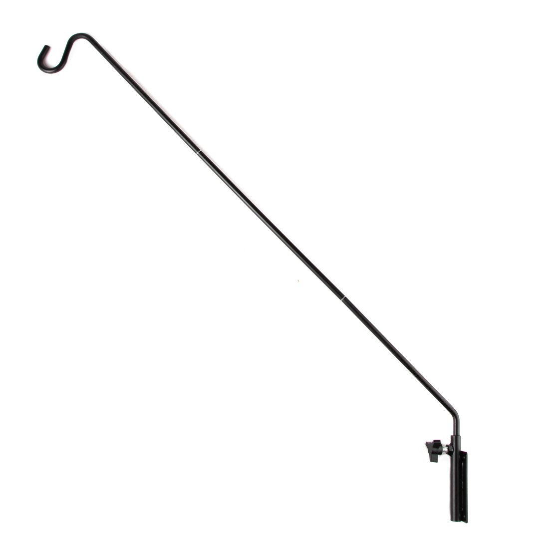 Home-X Extended Reach Deck Hook. Expandable 28 inch to 44 inch. with Wall-Mount Bracket