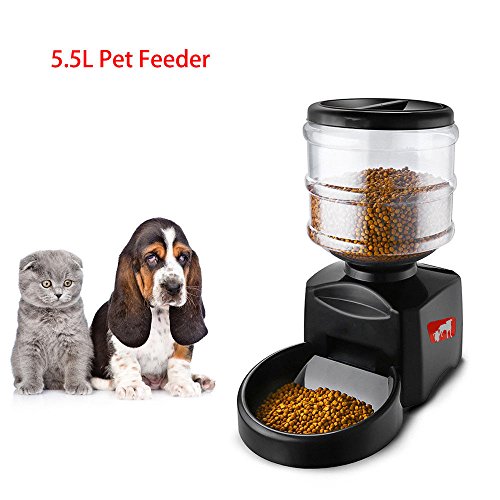 Kaning Automatic Pet Feeder 5 5l Lcd Display Microphone Device