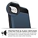 Vofolen Case Wallet Case Hybrid Bumper Armor Snap-on Black Soft Rubber Cover Protective Shell Dark Blue