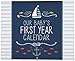 Carter's BA3-14074 Blue Nautical First Year Baby Calendar for Boys with Stickers, 11'' L x 18'' H