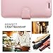 FYY Galaxy S8 Plus Case,[RFID Blocking wallet Case] 100% Handmade Flip Folio Case [Kickstand Feature] With ID&Credit Card Protector for Samsung Galaxy S8 Plus(NOT for S8) Rose Gold