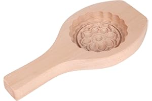 Dioche Maamoul Wood Mold Beautifully Patterned DIY Mooncake Mold - Wooden Pastry Baking - Suitable for Homemade Mooncakes wit