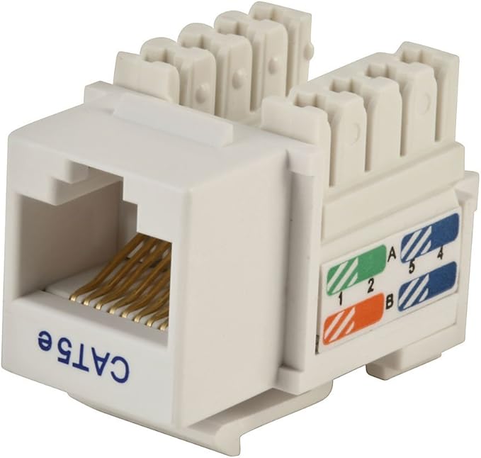 CLASSYTEK CAT5 RJ45 Keystone Jack Connector CAT5 E LAN IO Punch Down