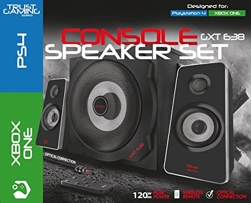 Trust-Gaming-GXT-638-21-Digital-Gaming-Speaker-System-with-Subwoofer-for-Computer-Laptop-PlayStation-4-and-Xbox-One-120-W-UK-Plug-Digital-Connection-Black