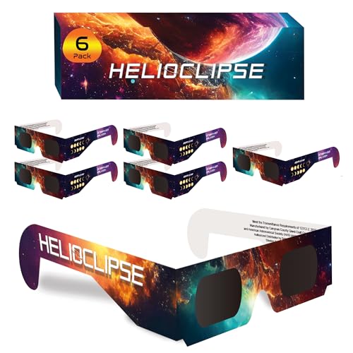 Helioclipse (6 Pack Solar Eclipse Glasses Nasa Approved 2024 Trusted