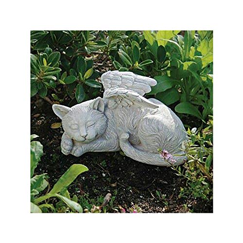 bestheart Sleeping Angel Cat Garden Statuette Outdoor Decoration, Spring Outdoor Garden Art, Terrace, Lawn, Courtyard Art Decoration, Housewarming Garden Gift