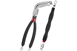 CRELYSTER Electrical Disconnect Pliers 37980, 60 Degree, Electrical Connector Pliers, Electrical Connector Separator 13120, Automotive Hose Disconnect Tool for Fuel Line Clip, Push Tab Plugs for Car Wire