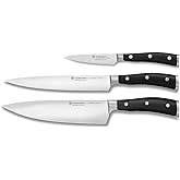 WÜSTHOF Classic Ikon 3-Piece Chef's Knife Set, Black