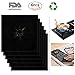 Gas Range Protector Stovetop Burner Cooker Cover, Reusable Non-stick Dishwasher Safe Liner Clean Mat, 6 PCS 10.6 by 10.6 inch, Black